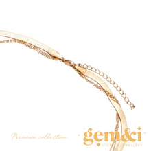 Load image into Gallery viewer, Eye & Dagger Triple Chain Necklace - Silver