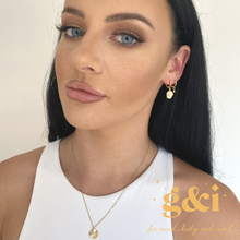 Load image into Gallery viewer, White Gold plated opal earrings and necklace set