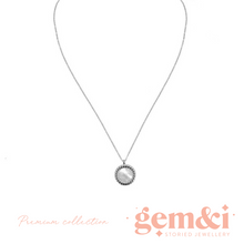 Load image into Gallery viewer, Mother of Pearl Pendant Necklace - Silver