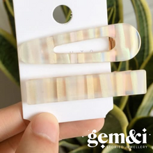 Load image into Gallery viewer, Iridescent Hair Clip Set