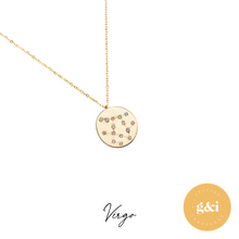 Load image into Gallery viewer, Zodiac 14k gold constellation necklace