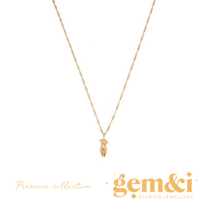 La Femme Torso Pendant on Chain Necklace - Gold