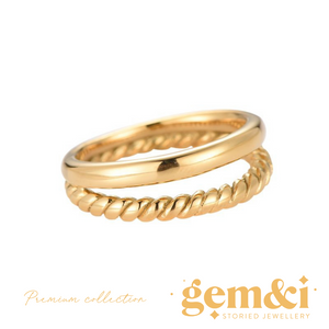 Two Layers Ring - Gold