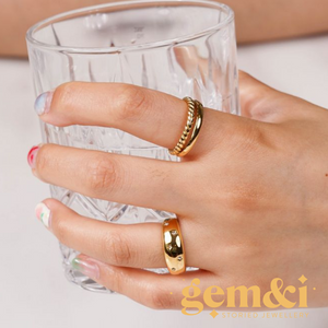 Two Layers Ring - Gold