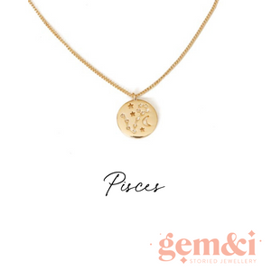 New style - Zodiac 14k gold constellation necklace
