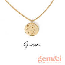 Load image into Gallery viewer, Zodiac 14k gold constellation necklace
