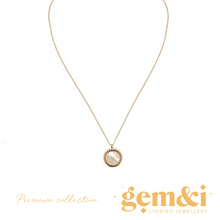 Load image into Gallery viewer, Mother of Pearl Pendant Necklace - Gold

