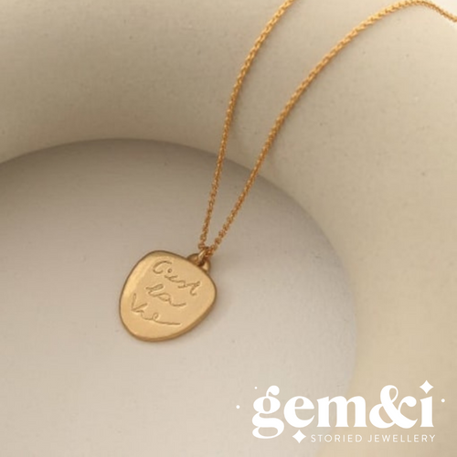 Gold plated Minimalist Coin Necklace