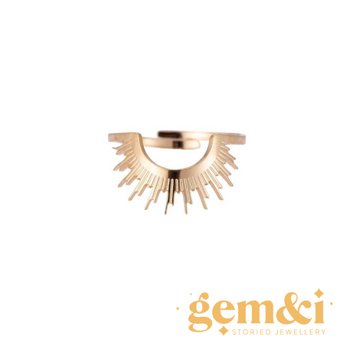 14k Gold plated adjustable ring